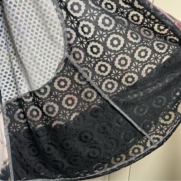 Ali Miles Women Duster Cardigan Sweater Small Petite Patchwork Artsy Mixed Print - Picture 3 of 11